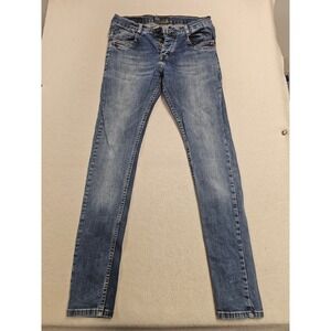 Jolly Joker Mens Slim Fit Blue Denim Jeans Model 2005 Size 30 Button Fly